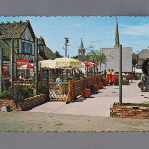 Vintage Postcard - Copenhagen Square Solvang California - Woody